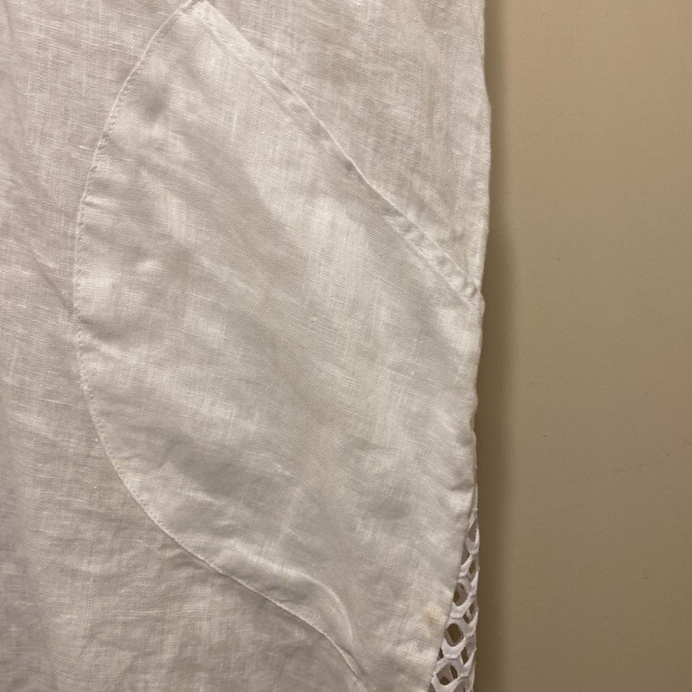 White, swimsuit cover-up. Netted back! - Picture 6 of 7